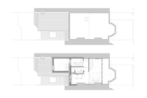 Existing & proposed attic plans
