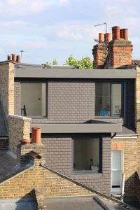 L-shaped dormer extension