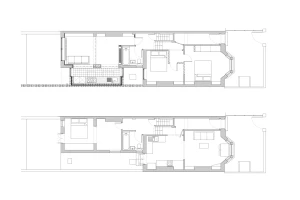 Existing & proposed ground floor plans