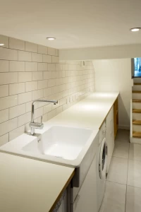 Basement utility room