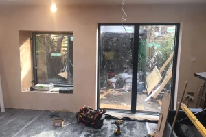 Patio doors & projecting window seat