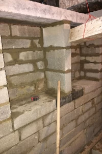Lightwell retaining wall (with new meter locations)