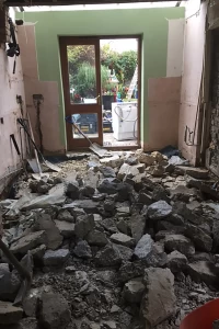 Breaking-out existing slab