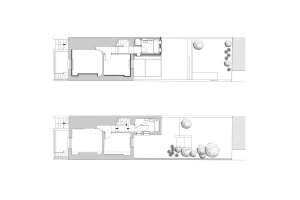 Existing & proposed upper ground floor plans