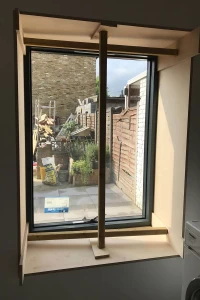 Window seat birch ply lining