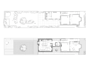 Existing & proposed ground floor plans