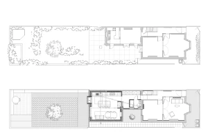Existing & proposed ground floor plans