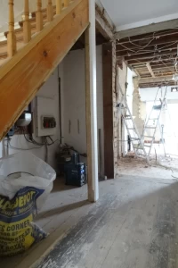 Opening-up under stair