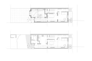 Existing & proposed ground floor plans