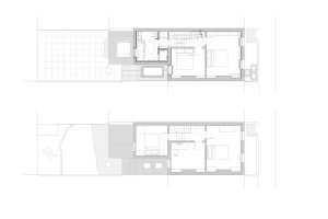 Existing & proposed first floor plans