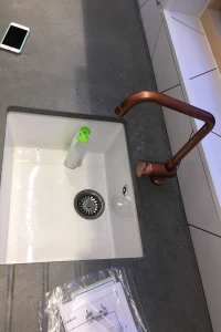 Undermounted IKEA ceramic sink