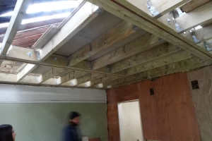 New lowered attic floor/ 1st floor ceiling