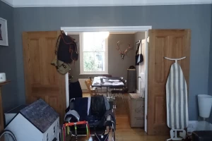 Rear reception knock through