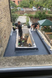 Side-infill roof finish