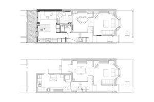 Existing & proposed ground floor plans