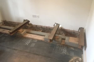 Temporary needles propping 1st floor