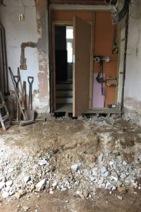 Breaking-out existing slab