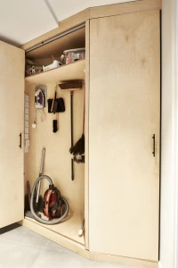Birch ply cleaning cupboard