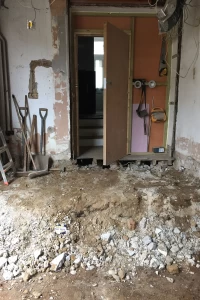 Breaking-out existing slab