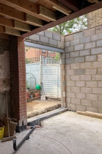 Side-infill extension patio door opening