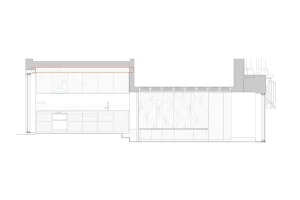 Kitchen & family room section