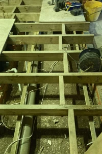 New suspended timber floor
