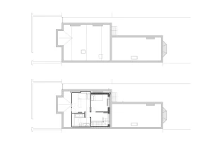 Existing & proposed attic plans